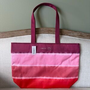 Clinique X Jonathan Cohen Limited Edition Red & Pink Ombré Tote NEW WITH TAGS